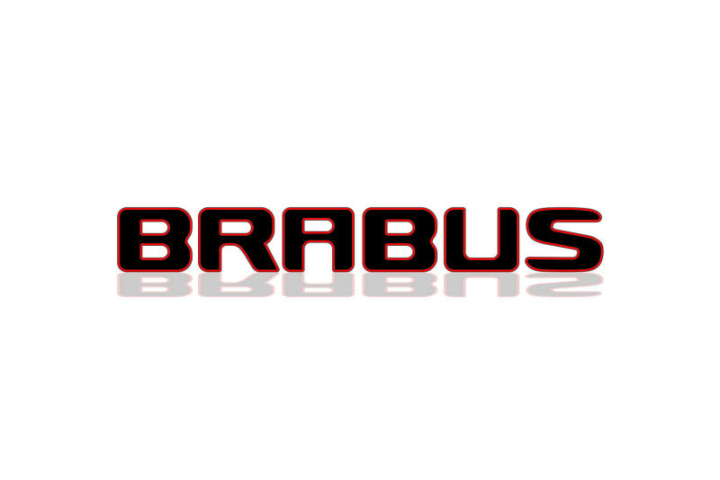 Mercedes tailgate trunk rear 3D emblem with Brabus logo (type MIXT) Var. 2 Mercedes emblems decoinfabric