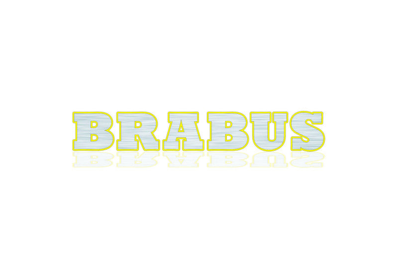 Mercedes tailgate trunk rear 3D emblem with Brabus logo (type MIXT) Var. 1
