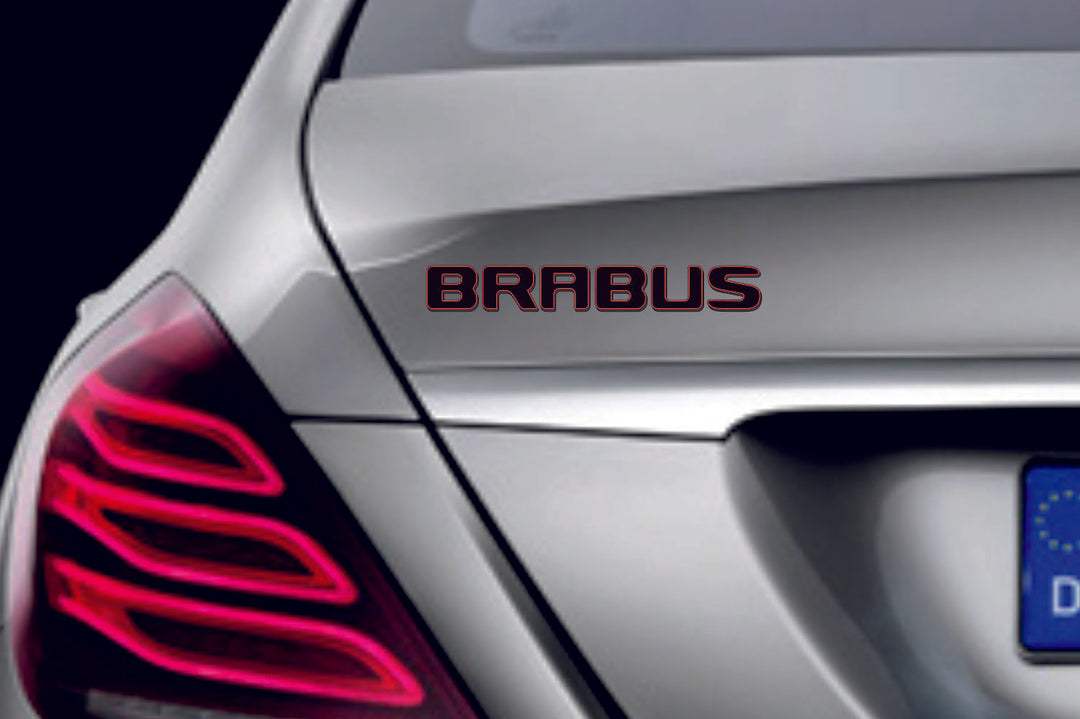 Mercedes tailgate trunk rear 3D emblem with Brabus logo (type MIXT) Var. 2