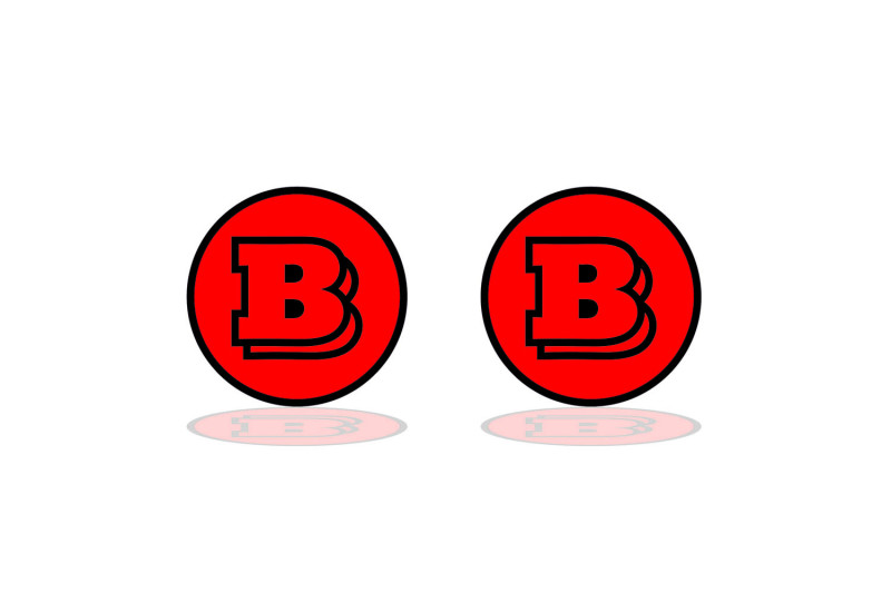 Mercedes G-Class emblem for fenders with Brabus logo (type 3) fender decoinfabric BLACK RED