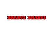 Mercedes G-Class emblem for fenders with Brabus logo (type 2) fender decoinfabric BLACK RED
