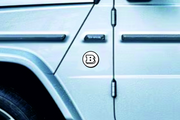 Mercedes G-Class emblem for fenders with Brabus logo (type 3) fender decoinfabric BLACK WHITE