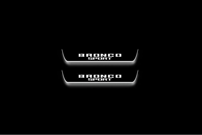 Ford Bronco Sport 2021+ Door Sill Led Plate With Bronco Sport logo