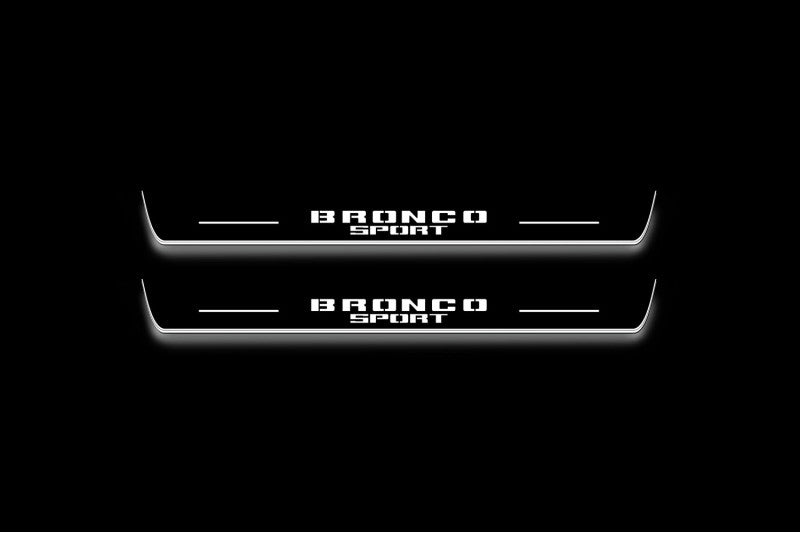 Ford Bronco Sport 2021+ Door Sill Led Plate With Bronco Sport logo