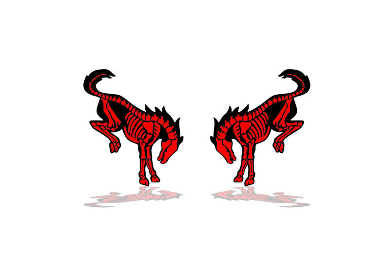 Ford emblem for fenders with Bronco Skeleton logo Ford emblems decoinfabric