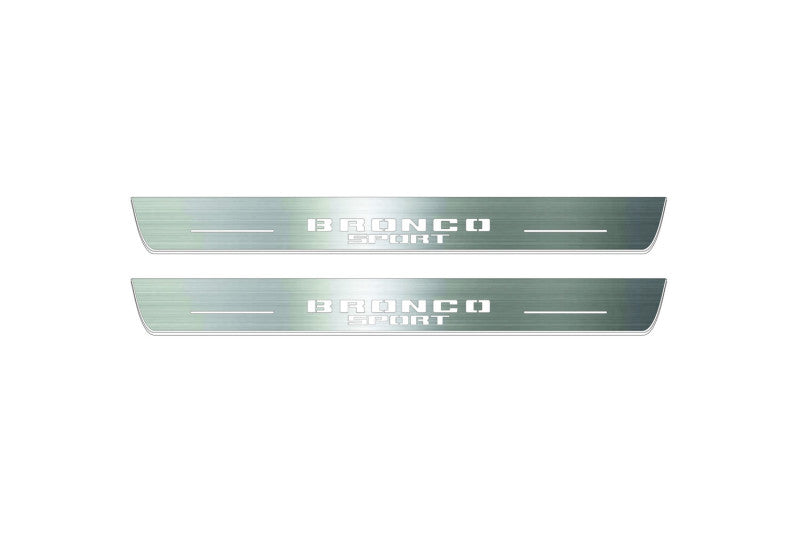 Ford Bronco Sport 2021+ Door Sill Led Plate With Bronco Sport logo