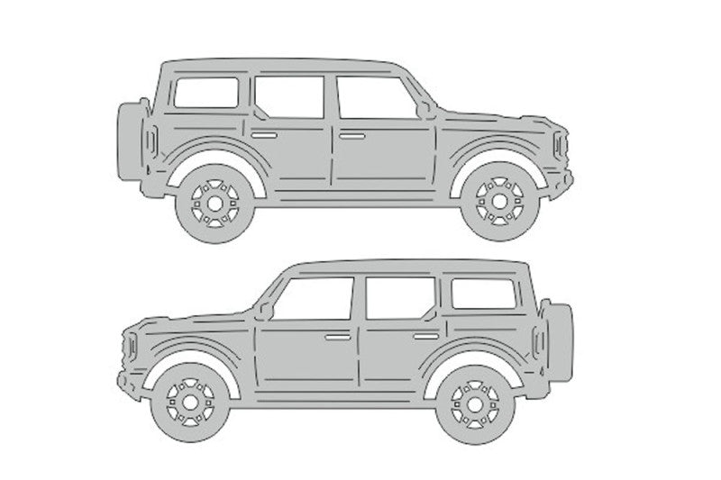 Ford Bronco VI (2020+) Floor Mat Emblem Set – Stainless Steel Badges Car Mats Badges Decoin