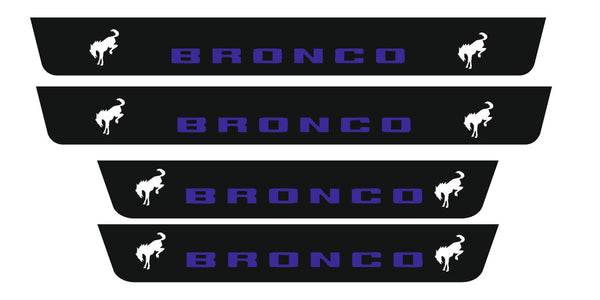 Ford Bronco Door Sill Led Plate With Bronco logo (type 2)