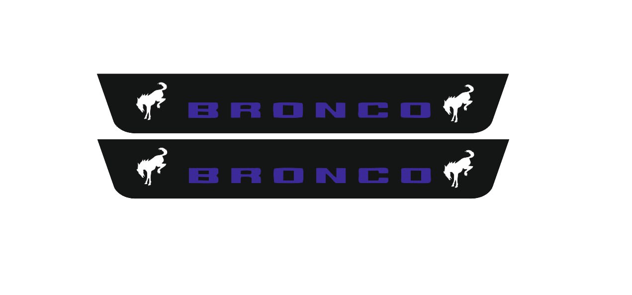 Ford Bronco Door Sill Led Plate With Bronco logo (type 2)