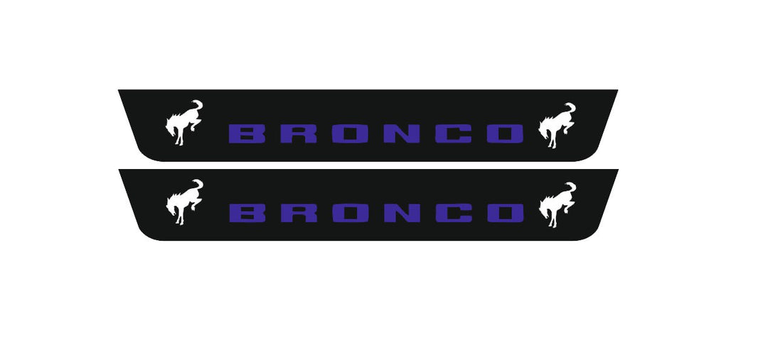 Ford Bronco 2021+ Door Sill Led Plate With Bronco logo (type 2) Ford Led Door Sills opdesign