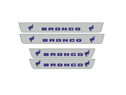 Ford Bronco Door Sill Led Plate With Bronco logo (type 2) Ford Led Door Sills opdesign