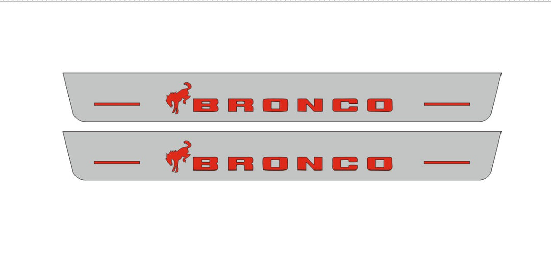 Ford Bronco Door Sill Led Plate With Bronco logo Ford Led Door Sills opdesign