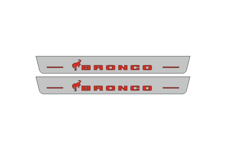 Ford Bronco Door Sill Led Plate With Bronco logo