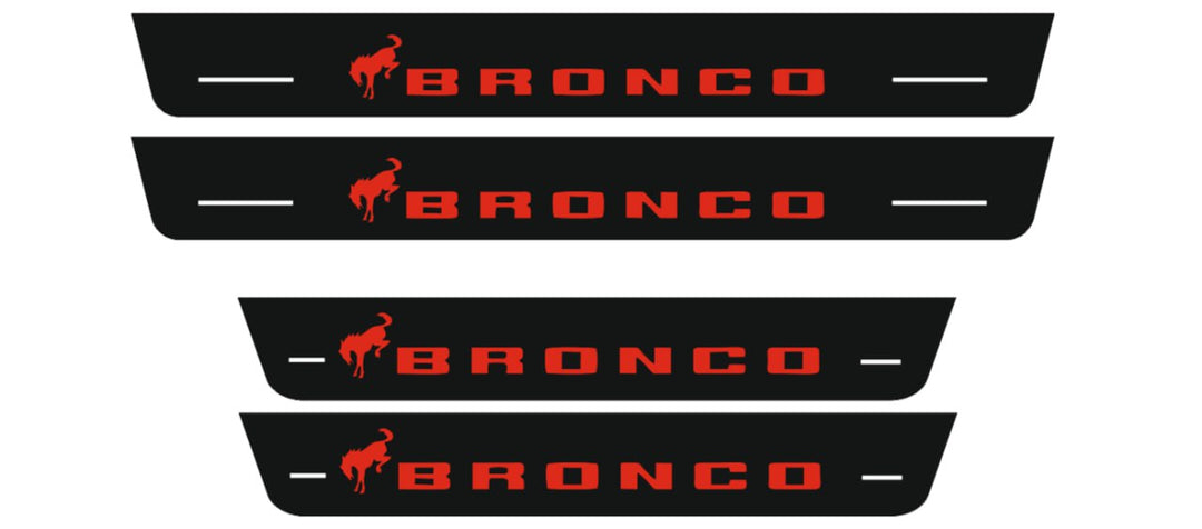 Ford Bronco Door Sill Led Plate With Bronco logo Ford Led Door Sills opdesign
