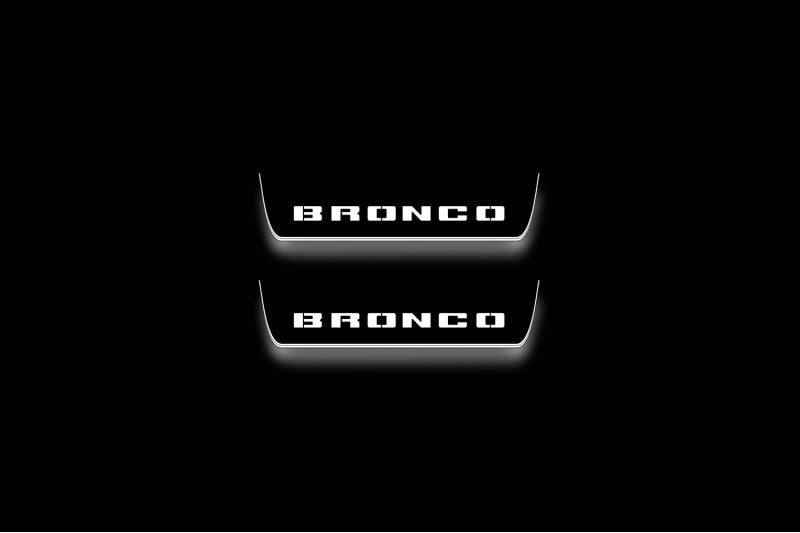 Ford Bronco 2021+ Door Sill Led Plate With Bronco logo (type 4)