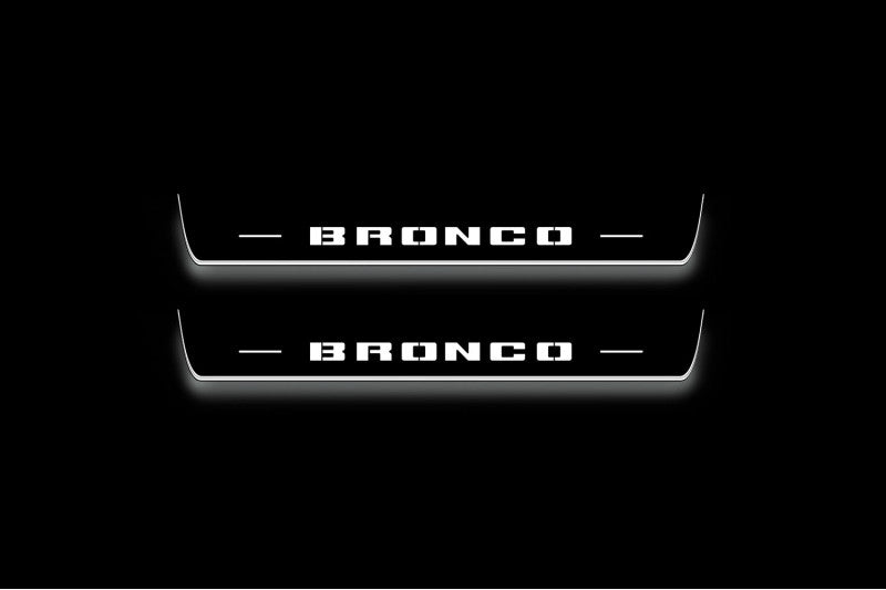 Ford Bronco 2021+ Door Sill Led Plate With Bronco logo (type 4)