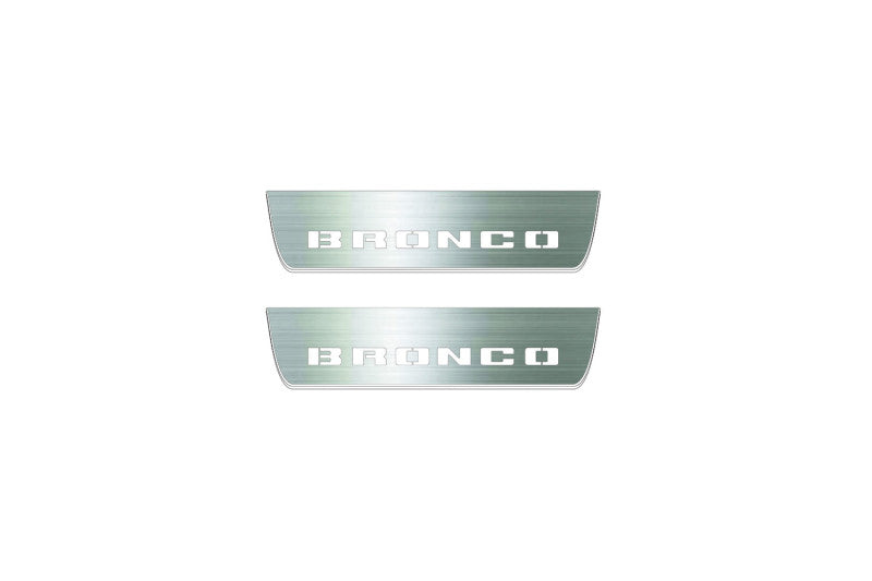 Ford Bronco 2021+ Door Sill Led Plate With Bronco logo (type 4)