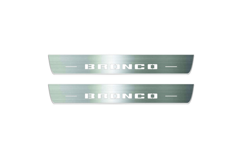 Ford Bronco 2021+ Door Sill Led Plate With Bronco logo (type 4)