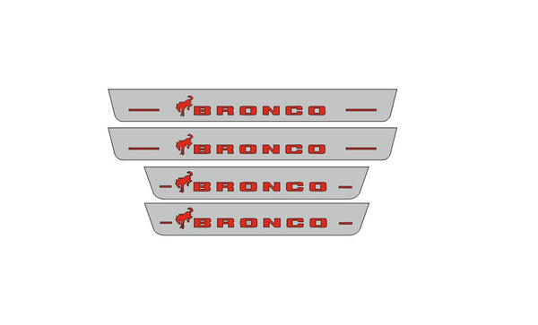Ford Bronco Door Sill Led Plate With Bronco logo