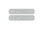 Stainless Steel Floor Mats Emblems Set Badges with Bugatti Logo Car Mats Badges Decoin