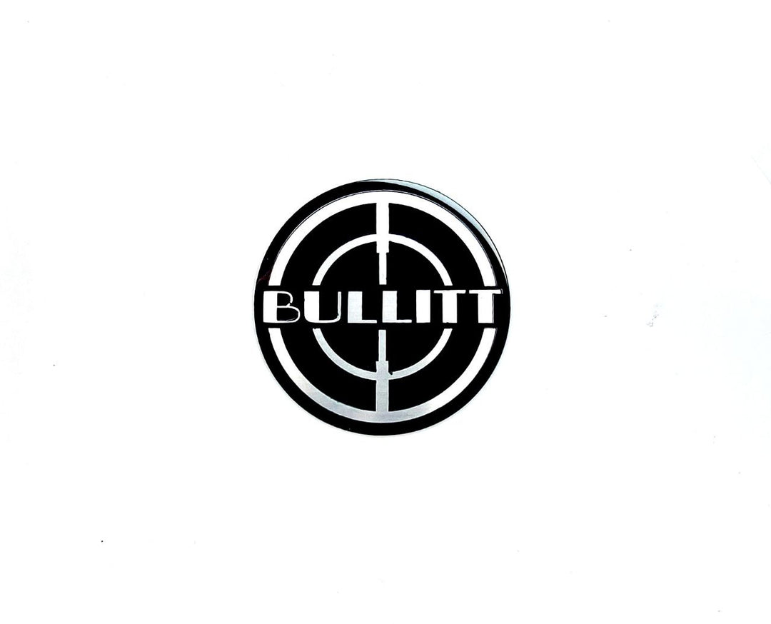 Ford Mustang Radiator grille emblem with Bullitt logo Ford emblems decoinfabric