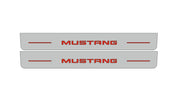 Ford Mustang VI 2015-2023 Illuminated LED Door Sill Plates With Mustang Logo (type 3) Ford Led Door Sills opdesign