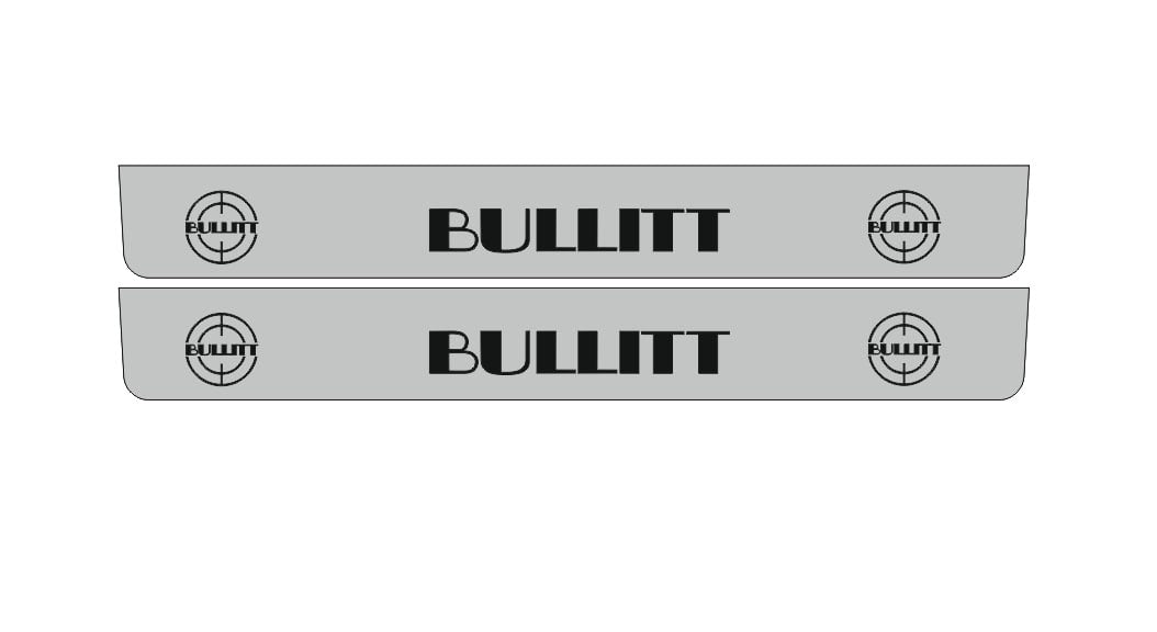 Ford Mustang V 2005-2015 Illuminated LED Door Sill Plates With BULLITT Logo (type 6) Ford Led Door Sills opdesign