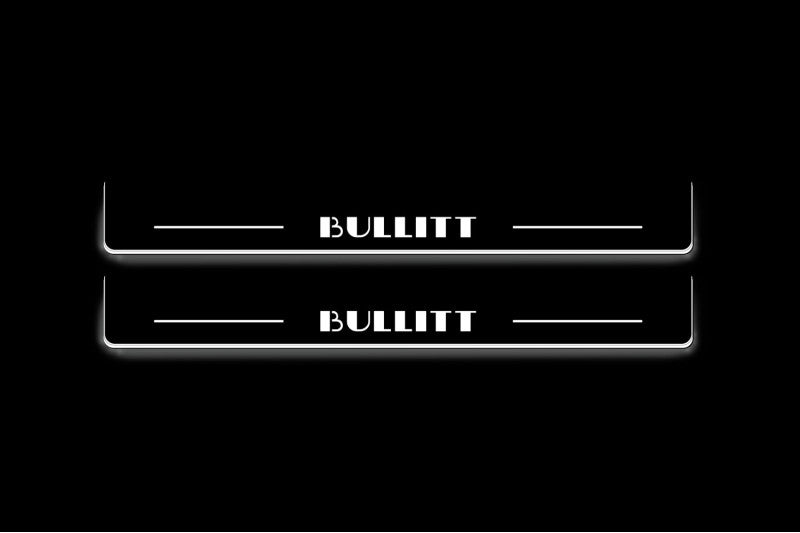 Ford Mustang VII 2023+ Illuminated LED Door Sill Plates With Bullitt Logo