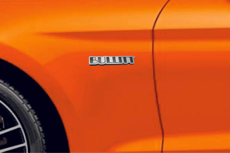 Ford Mustang Stainless Steel Emblem & Badges set with Bullitt logo (Type 3) Ford emblems decoinfabric