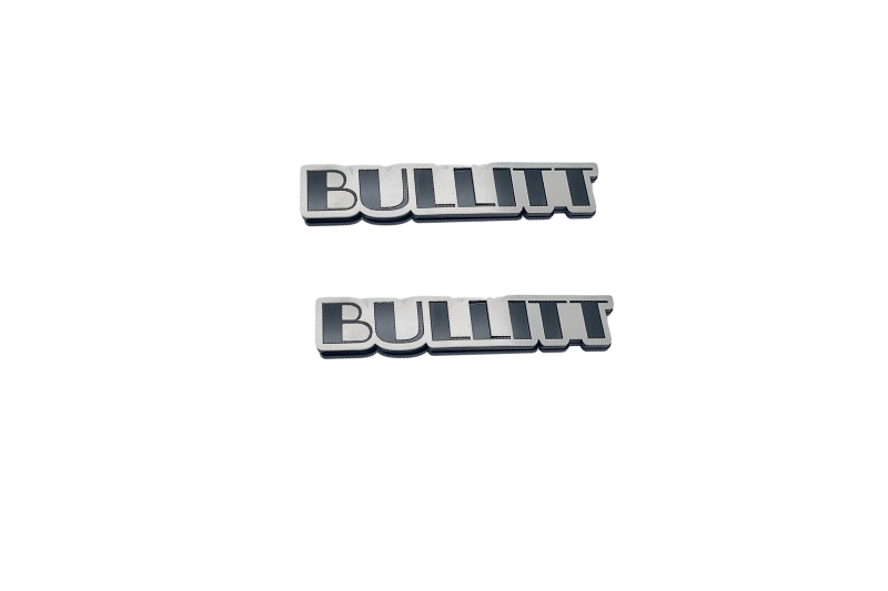Ford Mustang Stainless Steel Emblem & Badges set with Bullitt logo (Type 3) Ford emblems decoinfabric
