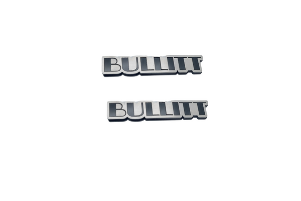 Ford Mustang stainless steel emblem for fenders with Bullitt logo (type 3) - decoinfabric