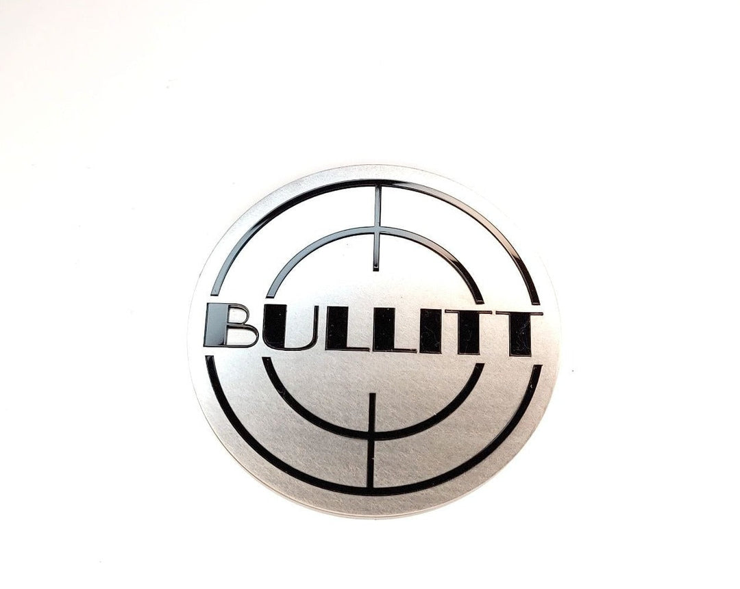 Ford Mustang Stainless Steel Radiator Grille emblem with Bullitt logo Ford emblems decoinfabric