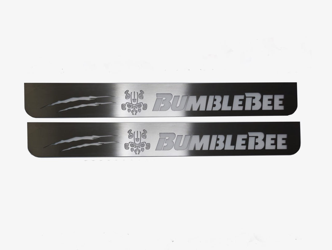 Chevrolet Camaro V 2009-2015 LED Door Sill With Logo BumbleBee (type 1) Chevrolet Led Door Sills opdesign
