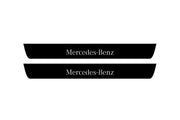Mercedes C W205 2014-2021 Led Door Sill Pro With Logo Mercedes-Benz (Premium Painting) Mercedes Led Door Sills PRO opdesign