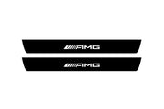 Mercedes C W205 2014-2021 Led Door Sill Pro With Logo AMG (Premium Painting) Mercedes Led Door Sills PRO opdesign