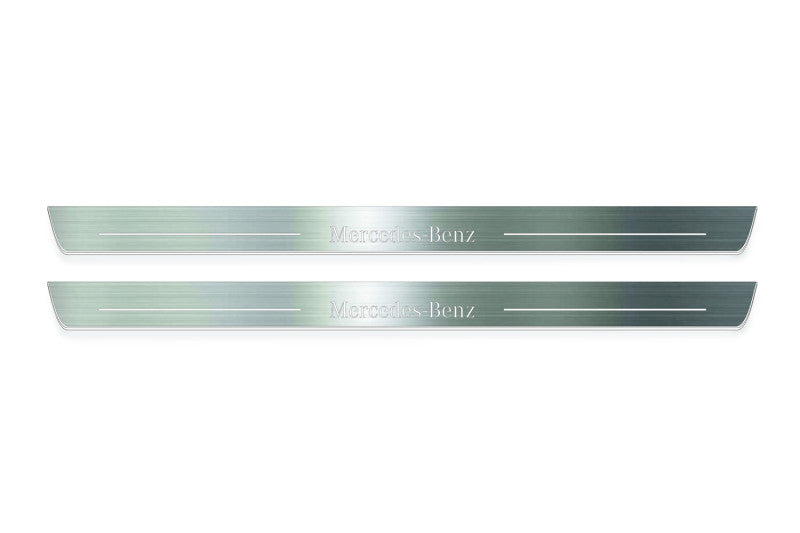 Mercedes E W213 Coupe 2016-2024 Door Sill Led Plate With Mercedes-Benz Logo