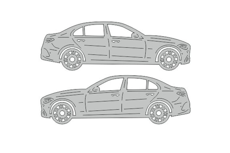 Mercedes C-Class W206 (2021+) Floor Mat Emblem Set – Stainless Steel Badges Car Mats Badges Decoin