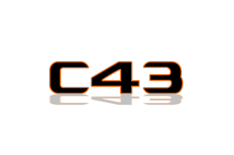 Mercedes tailgate trunk rear 3D emblem with C43 logo (type MIXT)