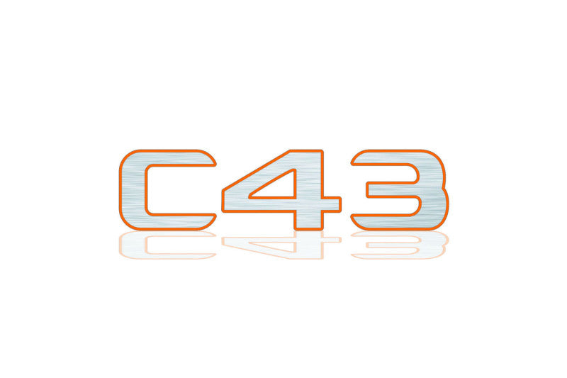 Mercedes tailgate trunk rear 3D emblem with C43 logo (type MIXT)