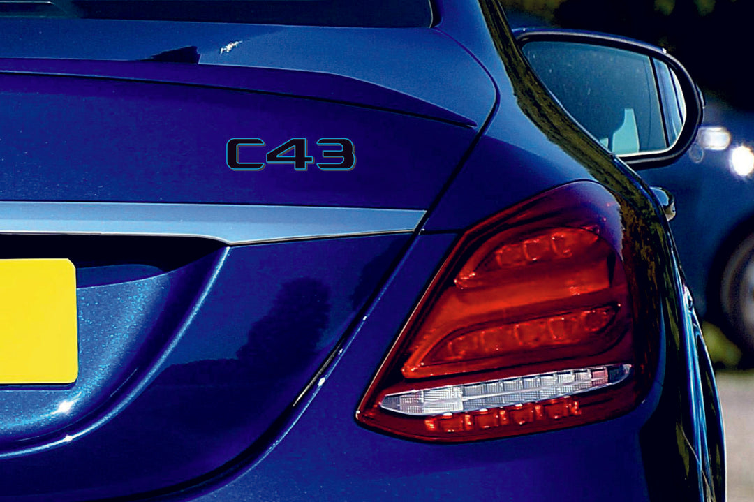 Mercedes tailgate trunk rear 3D emblem with C43 logo (type MIXT)