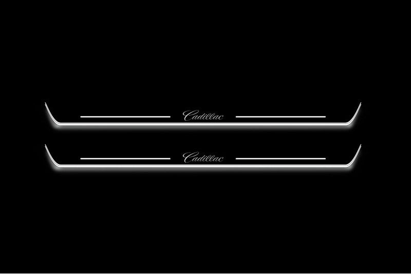 Cadillac Escalade IV 2014-2020 LED Door Sills With Logo Cadillac
