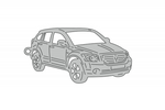 Load image into Gallery viewer, Dodge Caliber (2007–2012) Stainless Steel Keychain (Type 3D)