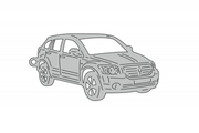 Car Keychain for Dodge Caliber 2007-2012 (type 3D) Keychains opdesign