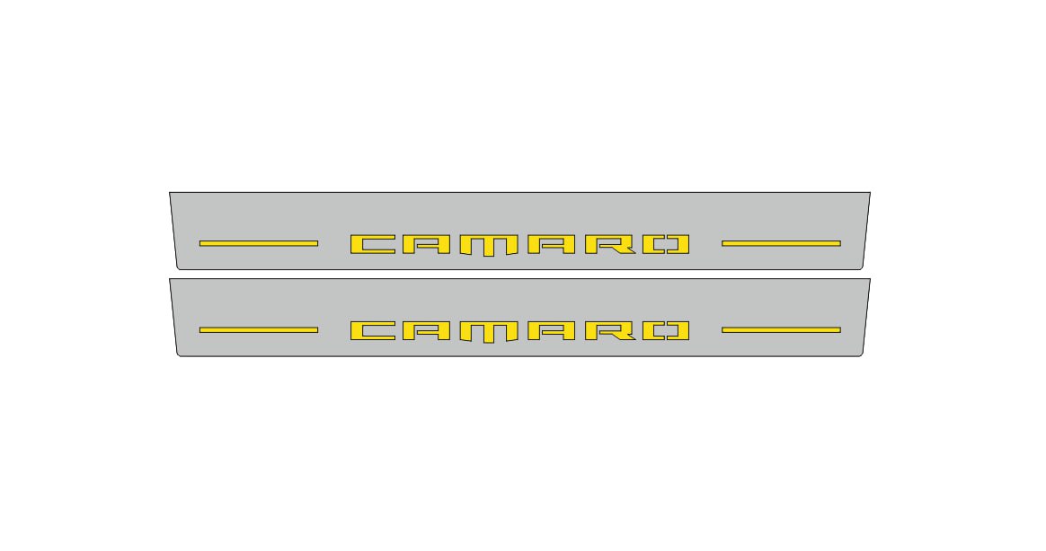 Chevrolet Camaro V 2009-2015 LED Door Sill With CAMARO Logo Chevrolet Led Door Sills opdesign