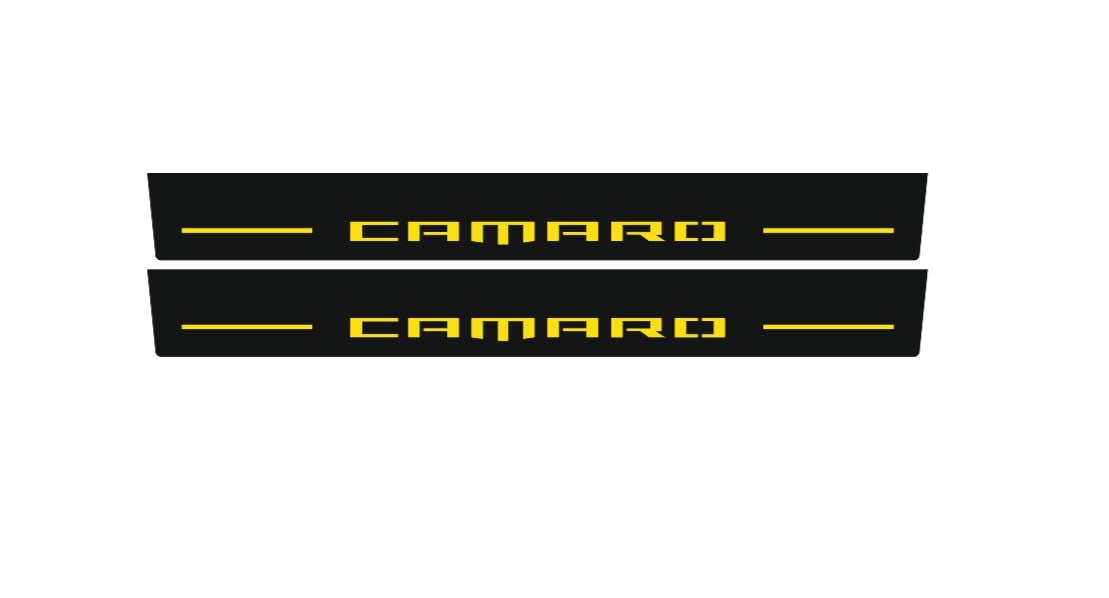 Umbrales de puerta LED Chevrolet Camaro V con logotipo Bumblebee