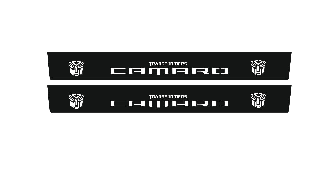 Chevrolet Camaro VI LED Door Sill With CAMARO TRANSORMERS Logo