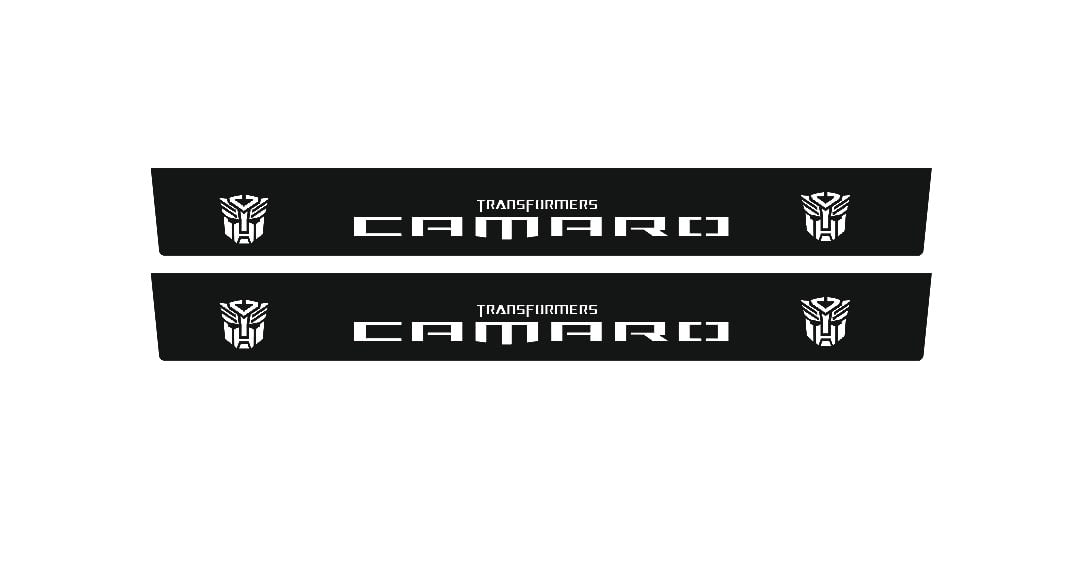 Chevrolet Camaro VI LED Door Sill With CAMARO TRANSFORMERS Logo Chevrolet Led Door Sills opdesign