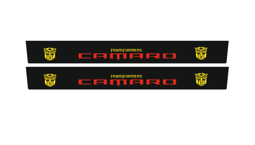 Umbrales de puerta LED Chevrolet Camaro V con logotipo Bumblebee