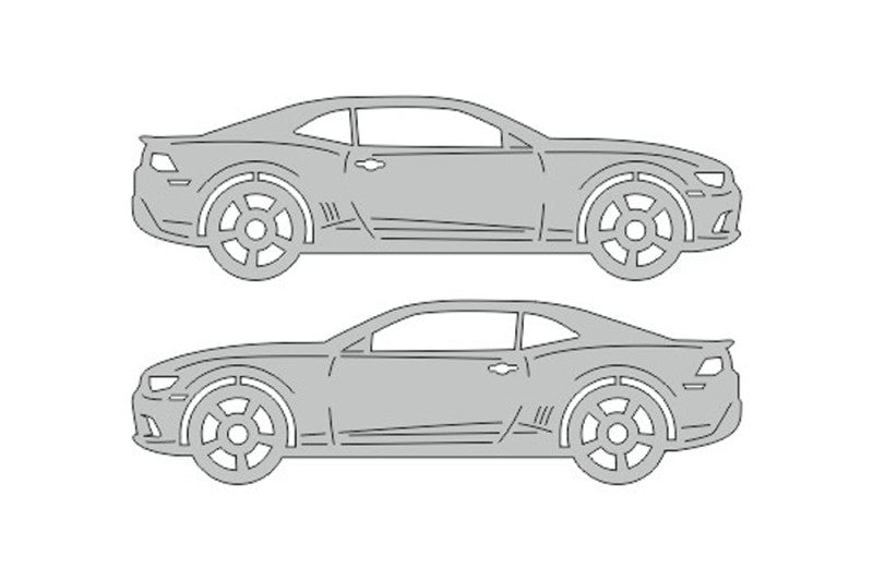 Chevrolet Camaro V (2009-2015) Floor Mat Emblem Set – Stainless Steel Badges Car Mats Badges Decoin