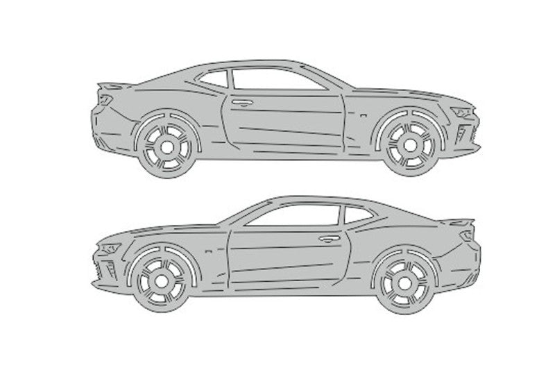 Chevrolet Camaro VI (2016+) Floor Mat Emblem Set – Stainless Steel Badges Car Mats Badges Decoin